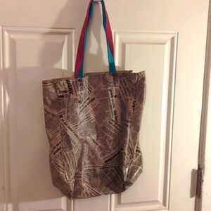 Genuine Leather Newspaper print Shoulder bag.